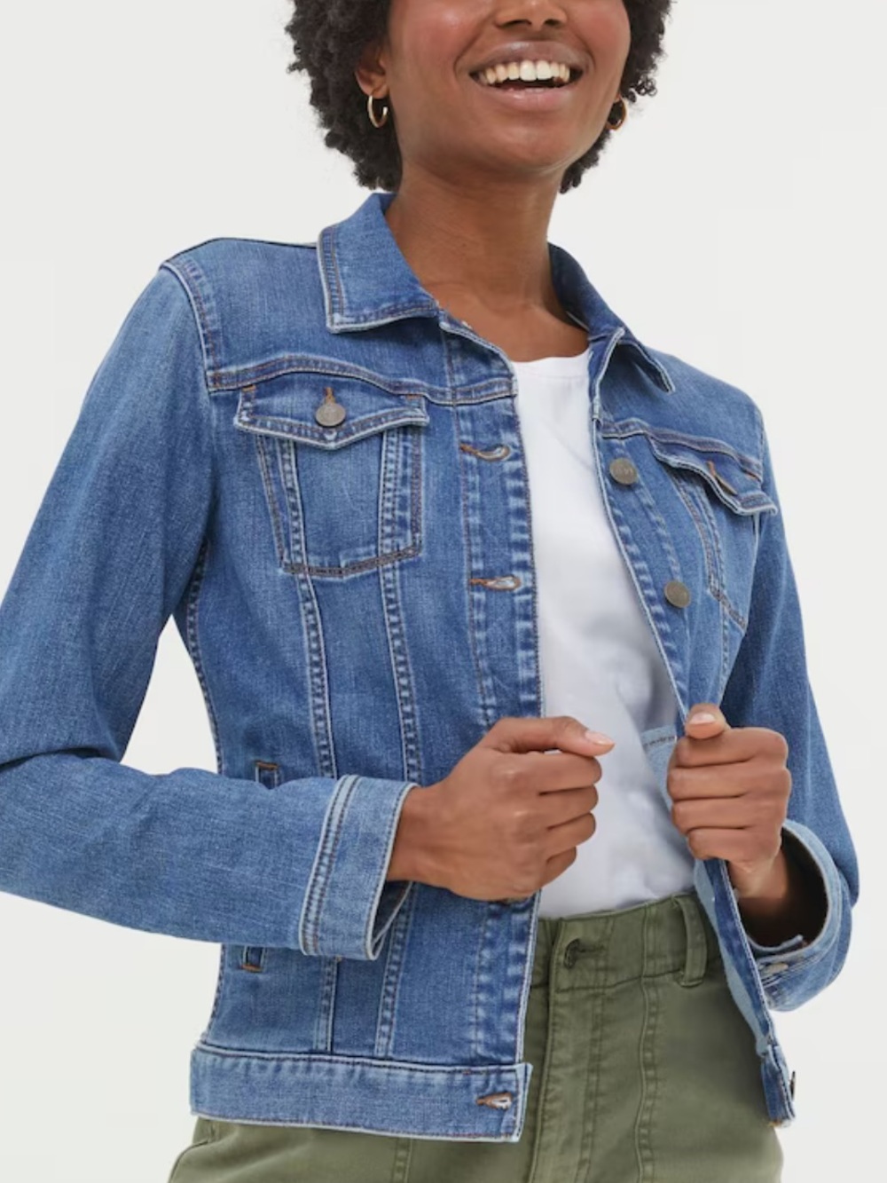 Fat Face Tasha denim jacket blue 6